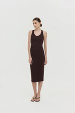 NOELIA HALTER NECK RUCHED MIDI DRESS