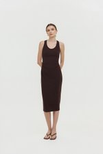 NOELIA HALTER NECK RUCHED MIDI DRESS