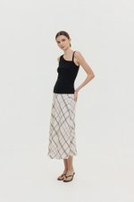 KYLEE TOGA ASYMMETRICAL RIBBED TOP