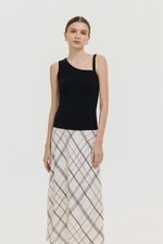 KYLEE TOGA ASYMMETRICAL RIBBED TOP
