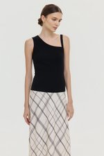 KYLEE TOGA ASYMMETRICAL RIBBED TOP