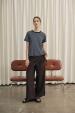 JASSIE DETACHABLE SCARF LINEN PANTS