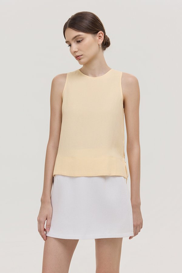 MARLOW SIDE TIE LINEN TOP