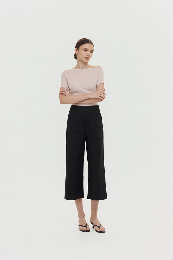 RYLAND HIGHWAIST CROPPED WIDE LEG CULOTTES