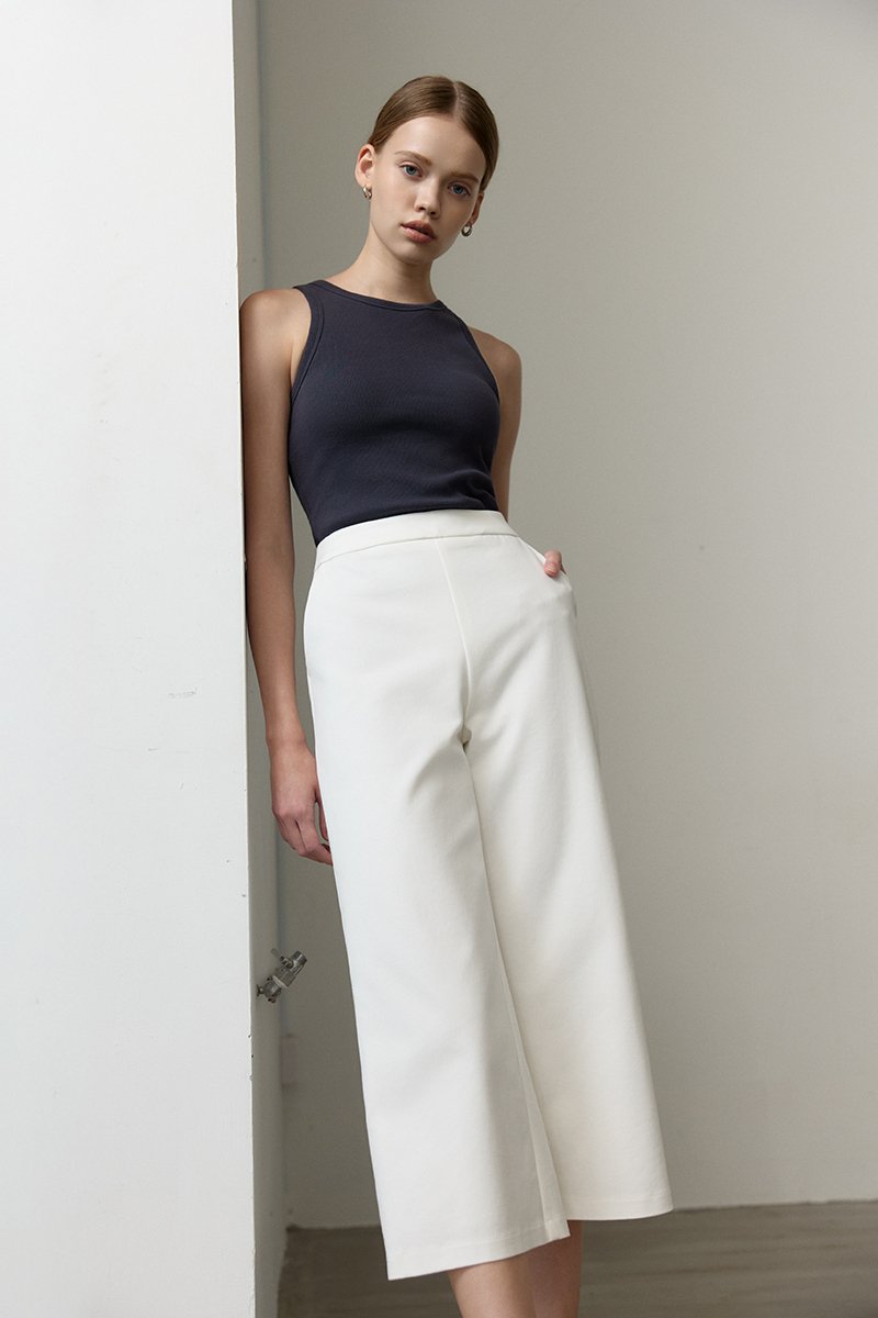 RYLAND HIGHWAIST CROPPED WIDE LEG CULOTTES