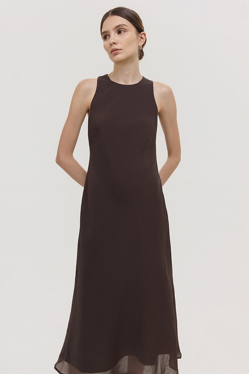 ODESSA BIAS CUT MIDI DRESS