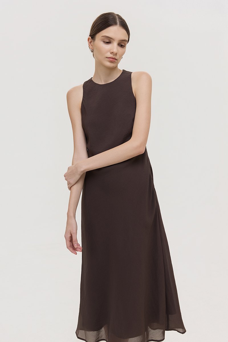 ODESSA BIAS CUT MIDI DRESS