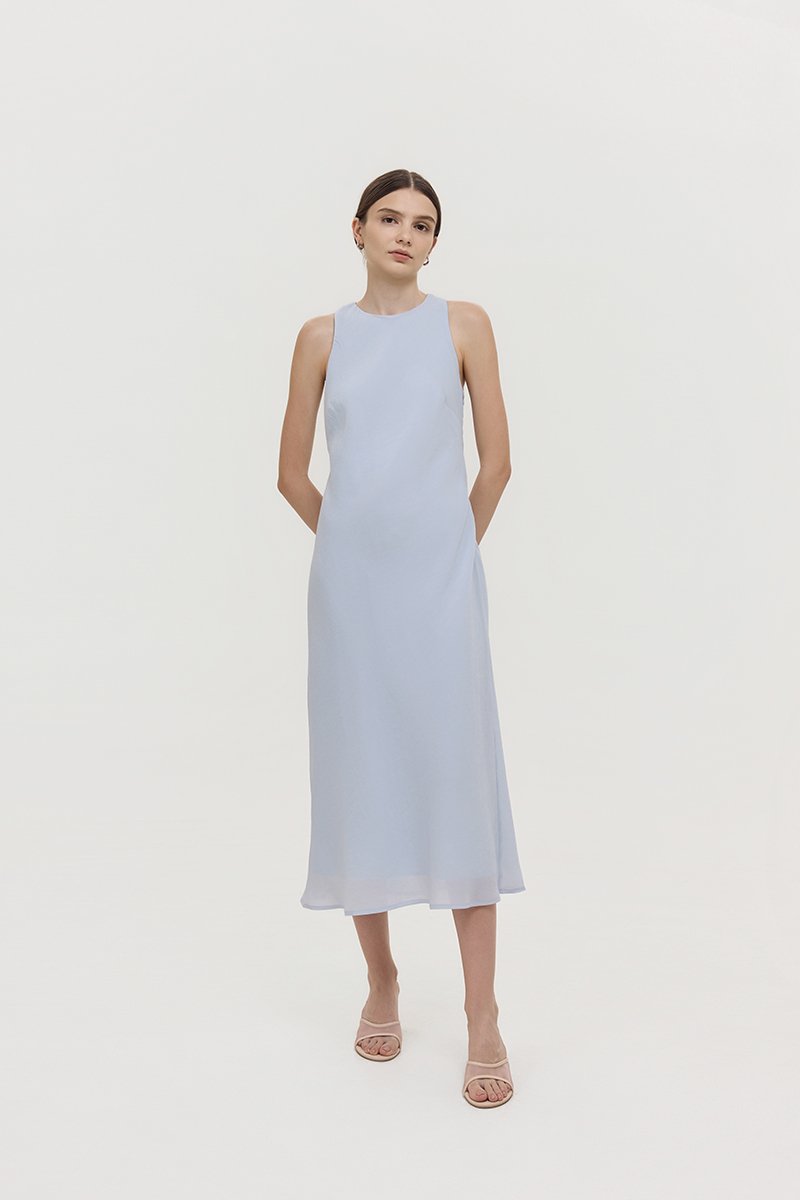 ODESSA BIAS CUT MIDI DRESS