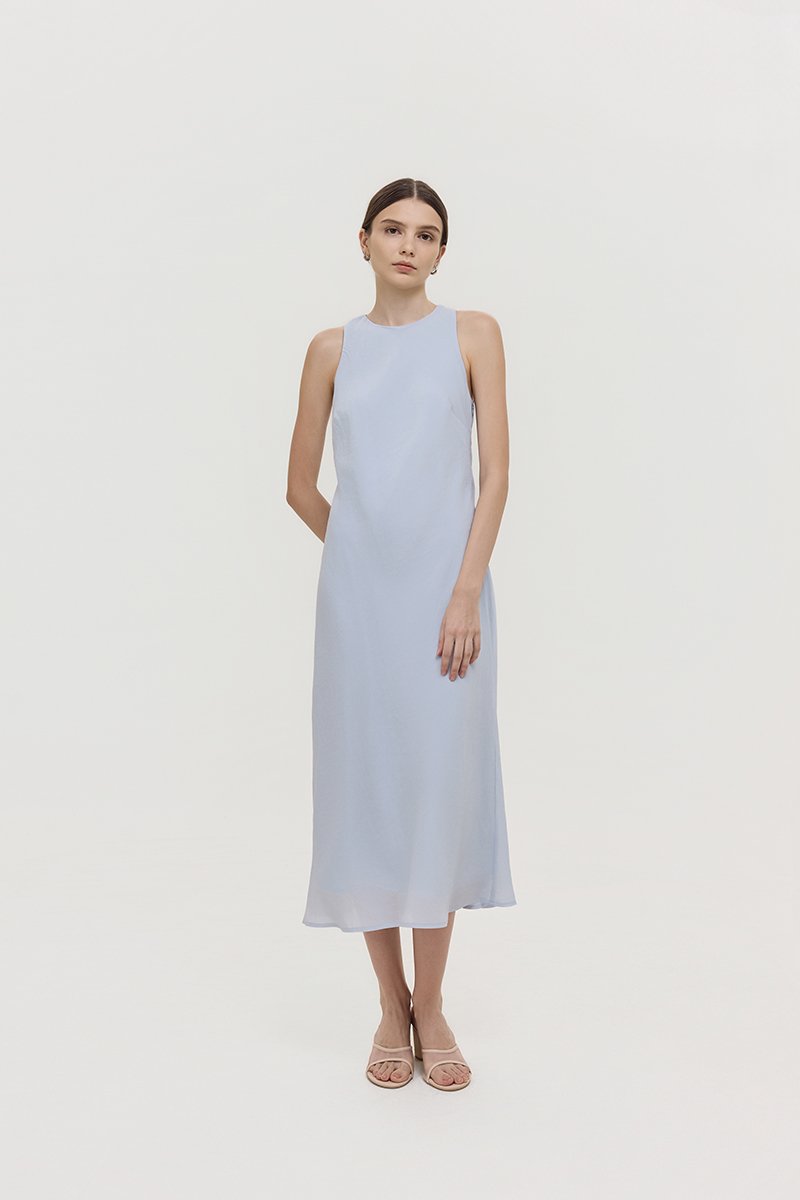 ODESSA BIAS CUT MIDI DRESS
