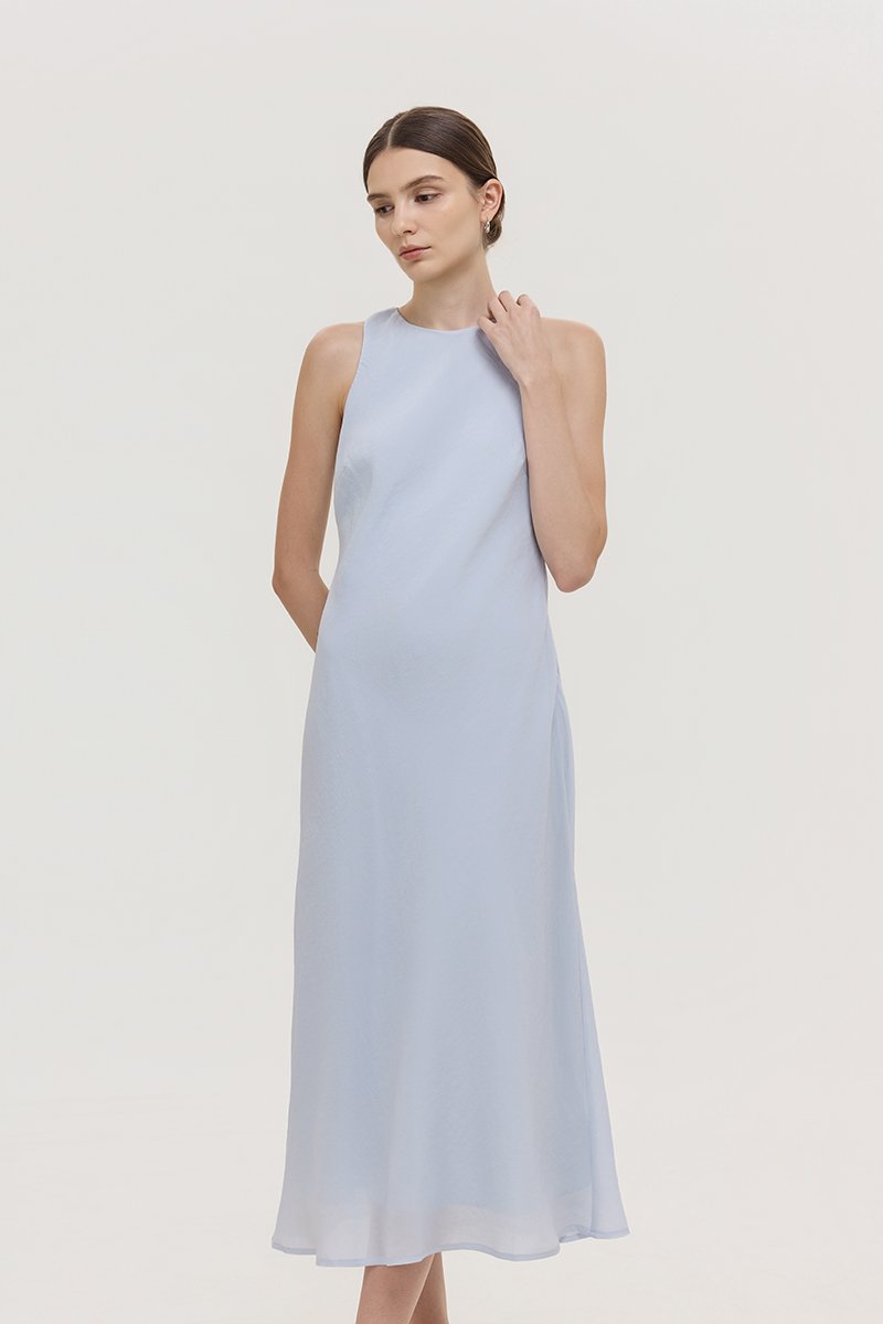 ODESSA BIAS CUT MIDI DRESS
