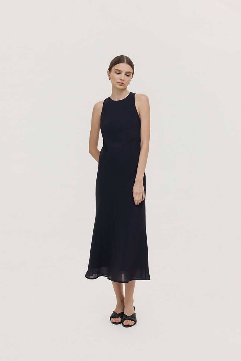 ODESSA BIAS CUT MIDI DRESS
