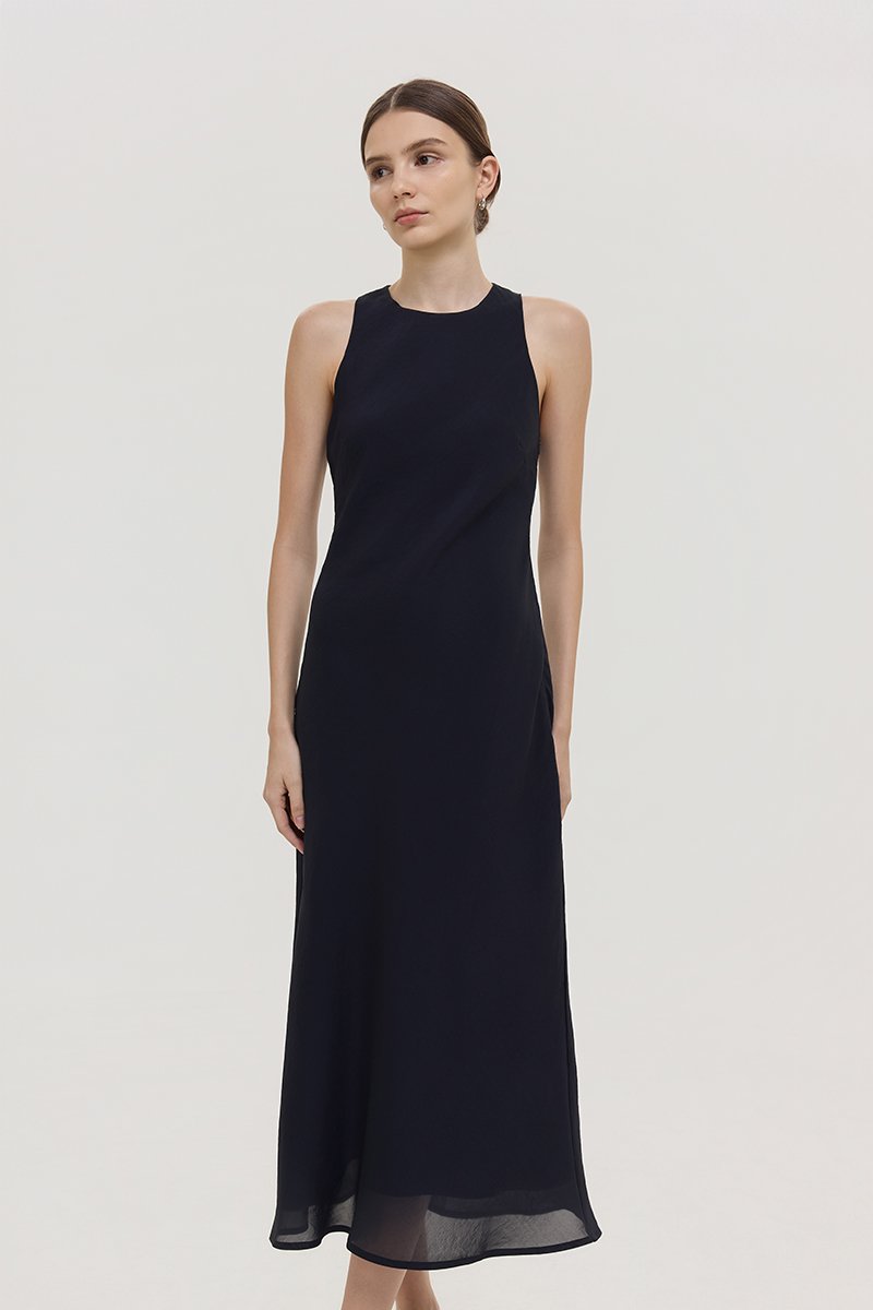 ODESSA BIAS CUT MIDI DRESS