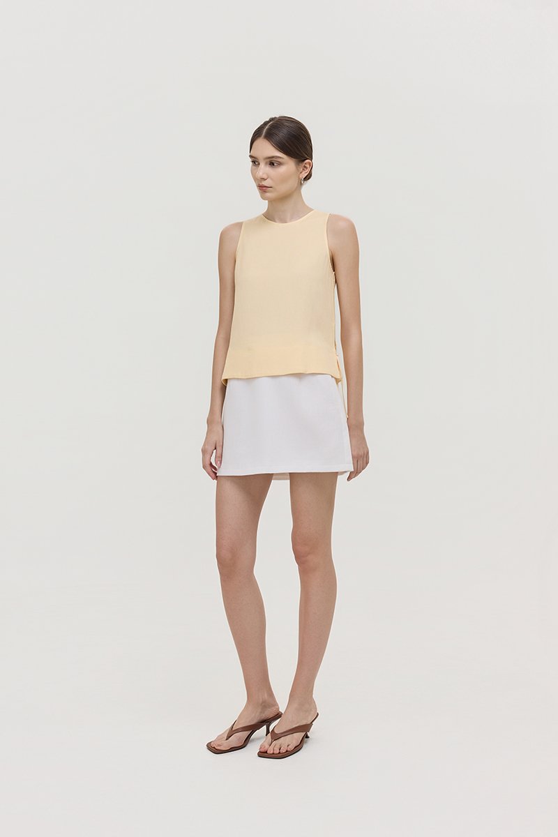 MARLOW SIDE TIE LINEN TOP