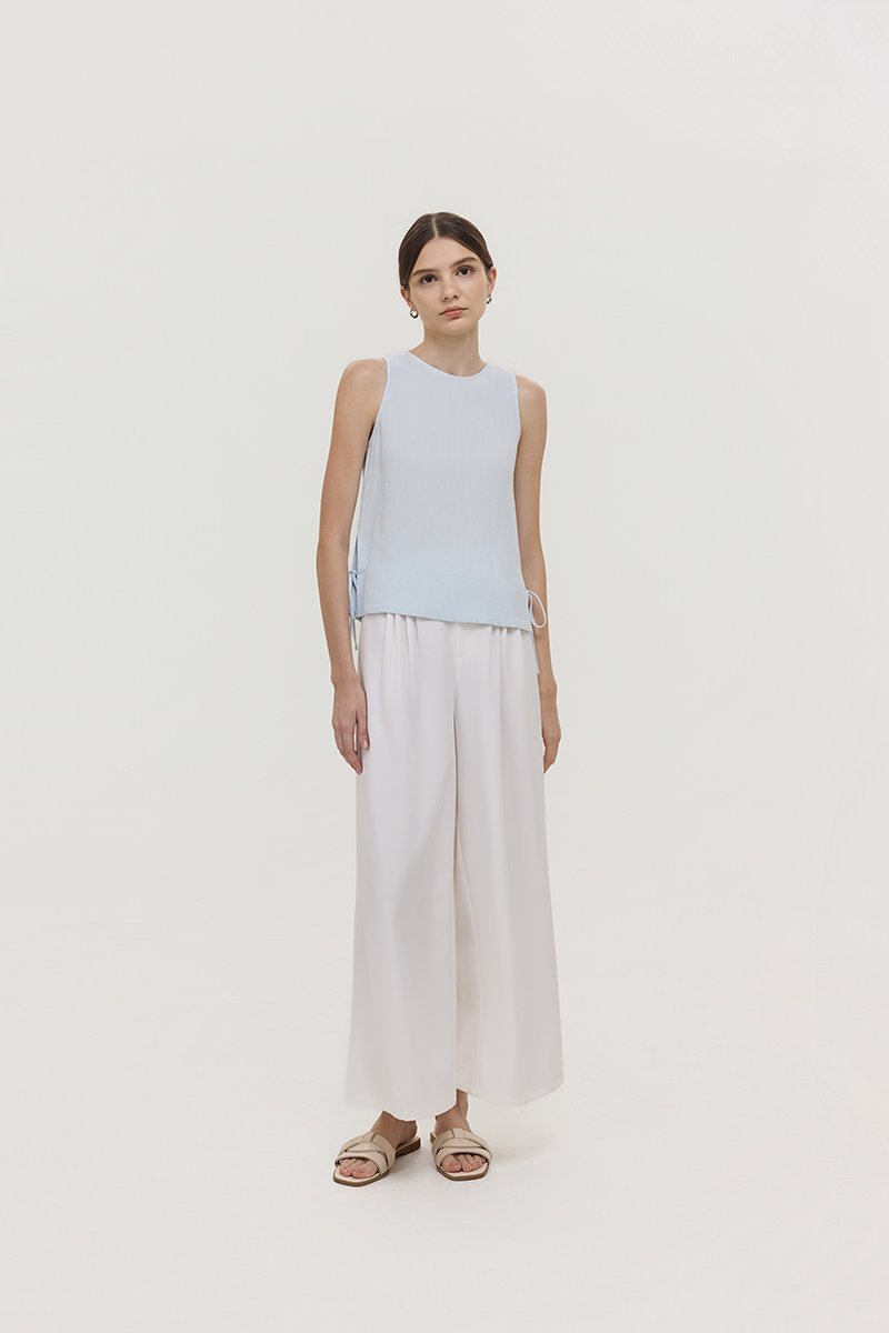 MARLOW SIDE TIE LINEN TOP