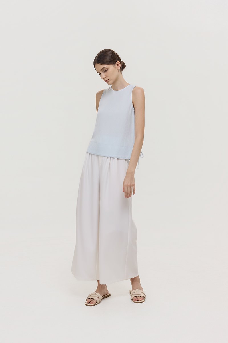 MARLOW SIDE TIE LINEN TOP