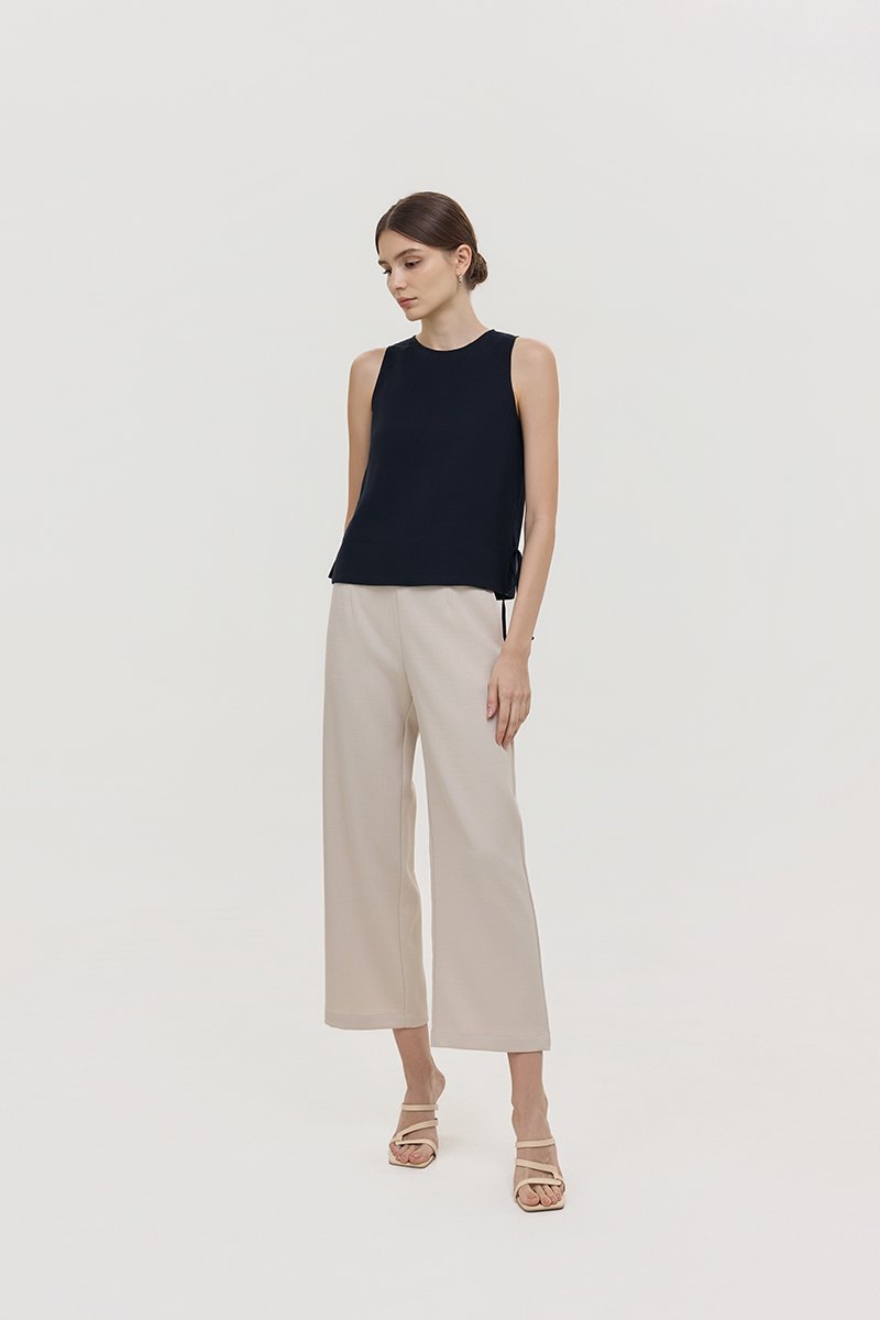 MARLOW SIDE TIE LINEN TOP