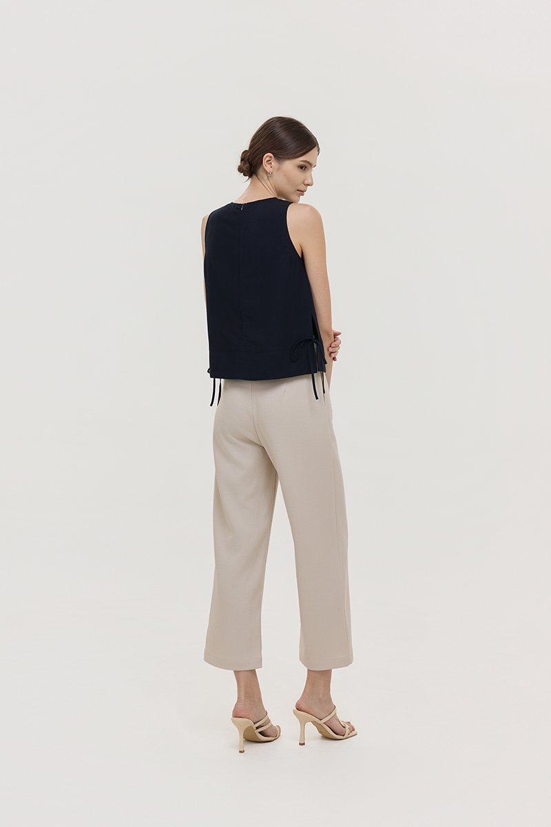 MARLOW SIDE TIE LINEN TOP