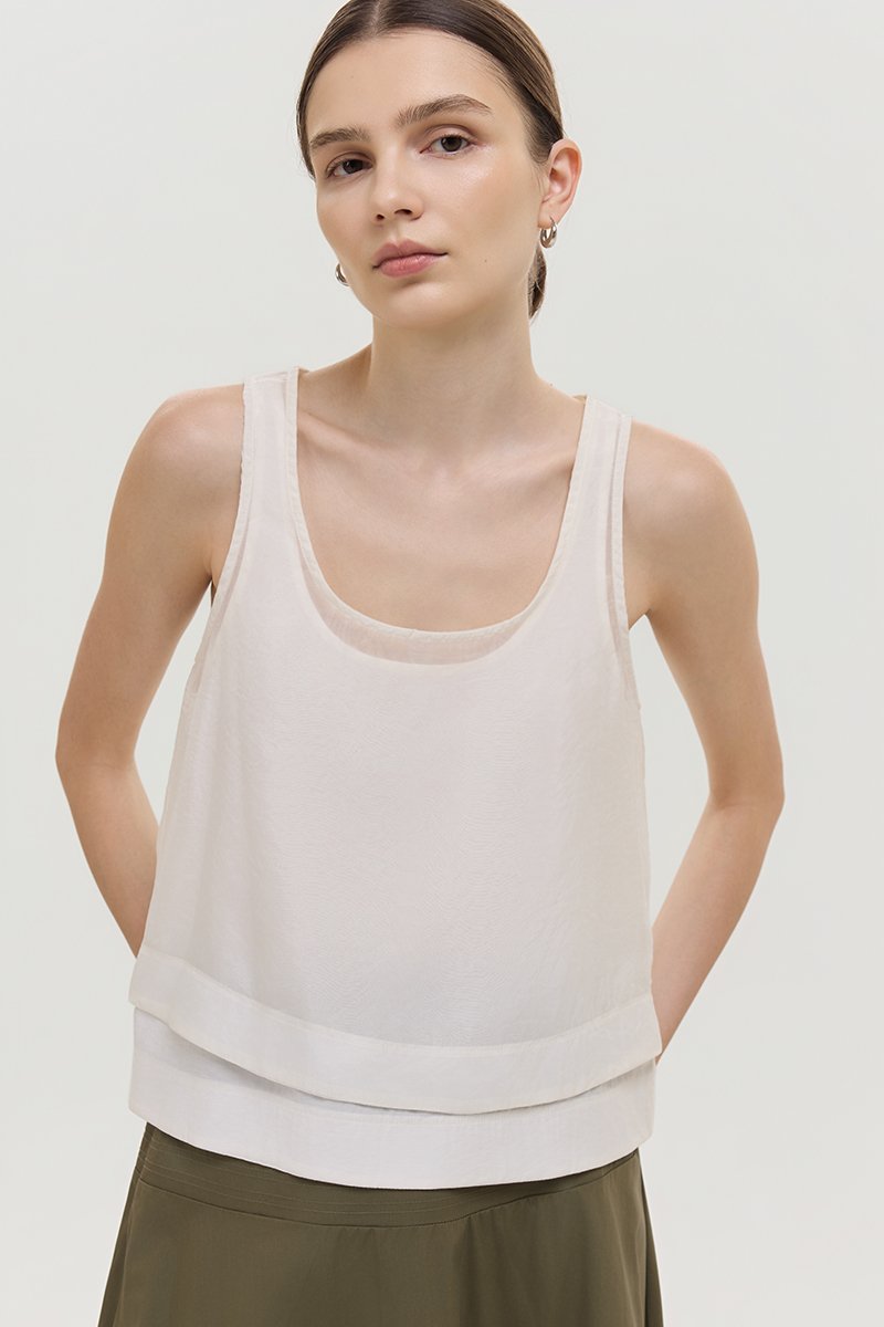 ASTA SHEER DOUBLE LAYERED TOP