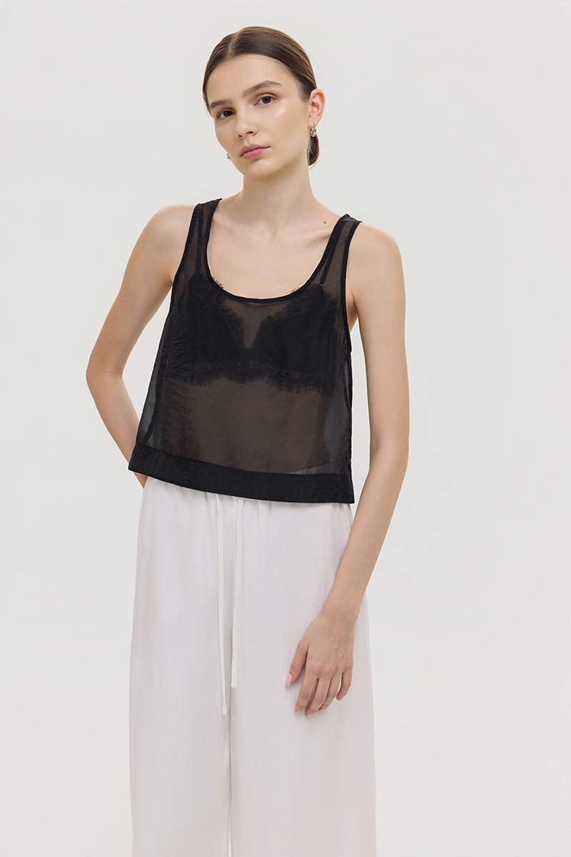 ASTA SHEER DOUBLE LAYERED TOP