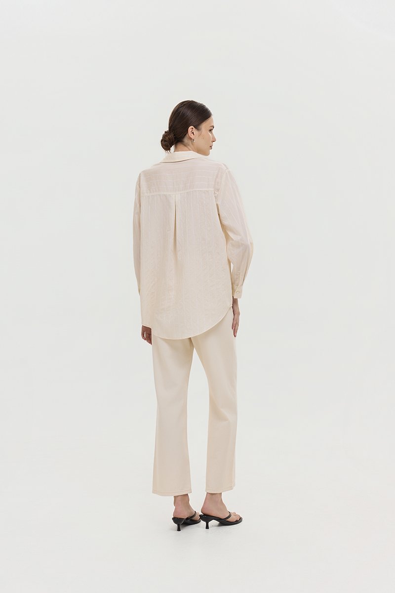 ZELDA OVERSIZED STRIPED POCKET SHIRT