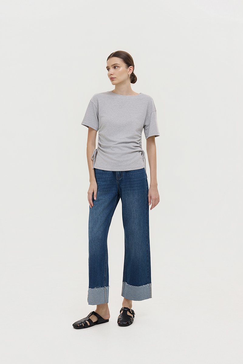 IZZY SIDE RUCHED TEE