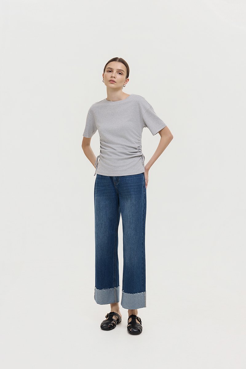 IZZY SIDE RUCHED TEE
