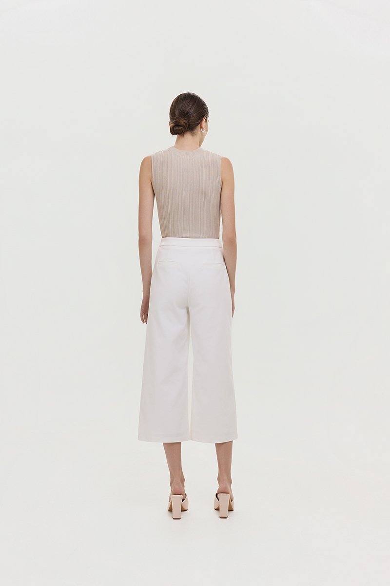 RYLAND HIGHWAIST CROPPED WIDE LEG CULOTTES