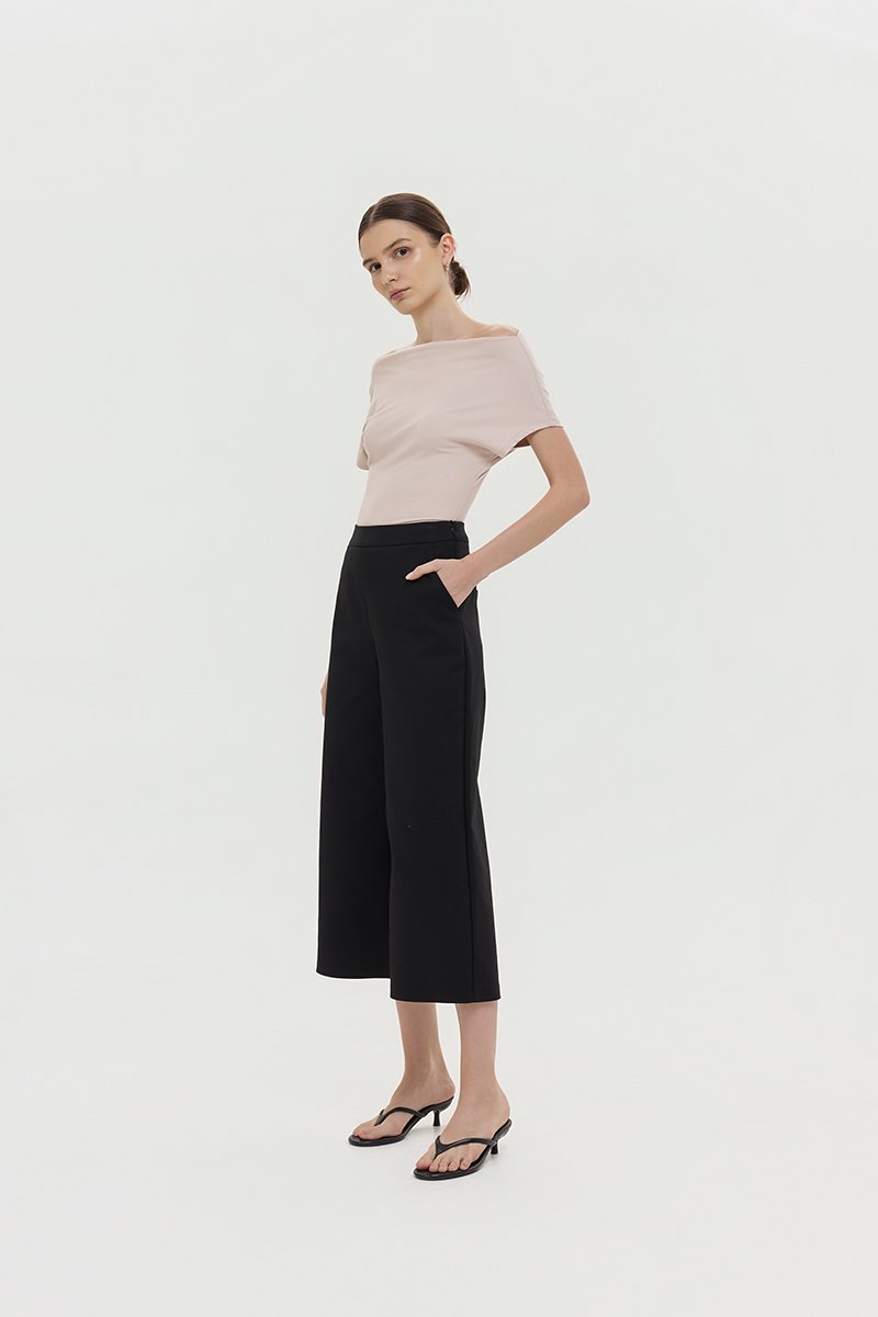 RYLAND HIGHWAIST CROPPED WIDE LEG CULOTTES