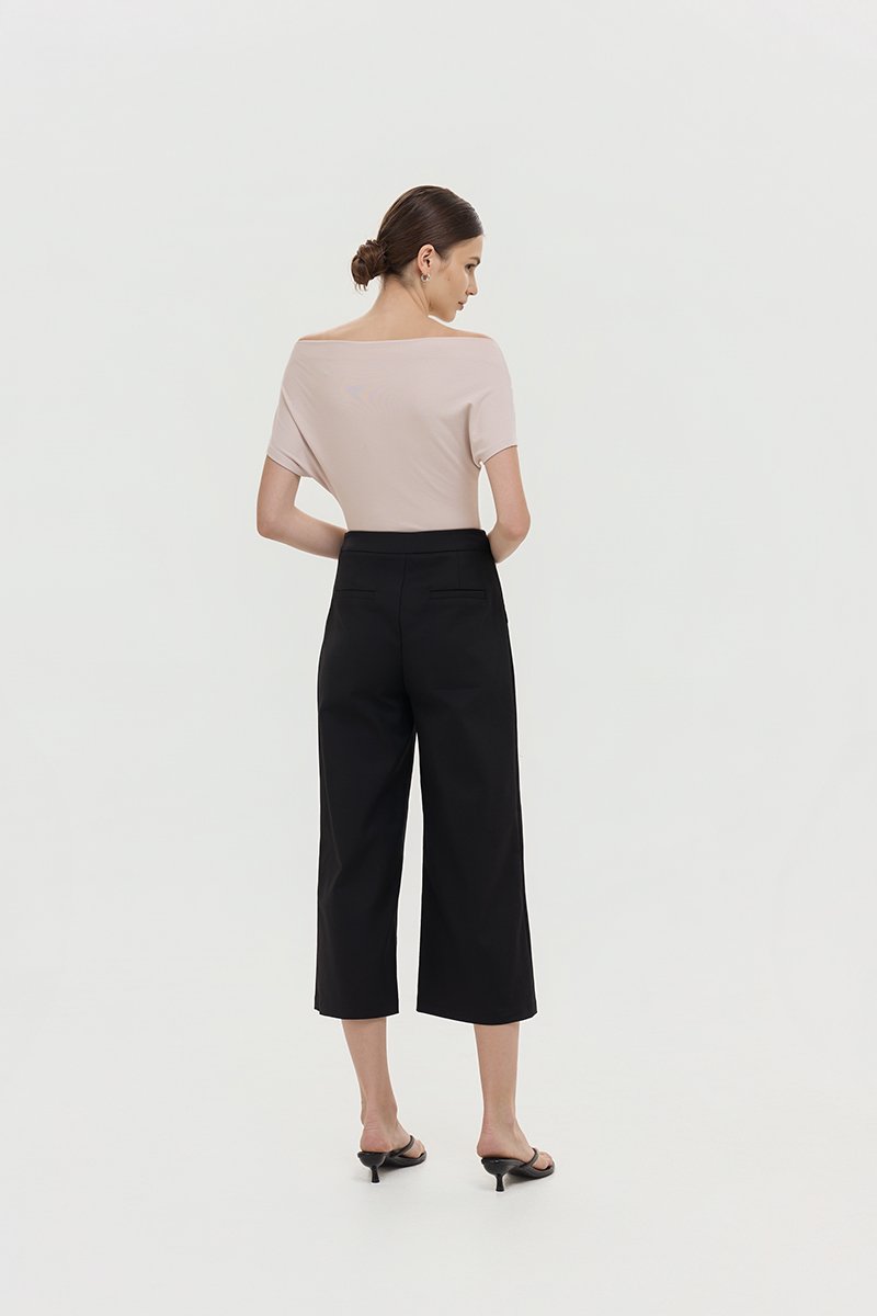 RYLAND HIGHWAIST CROPPED WIDE LEG CULOTTES