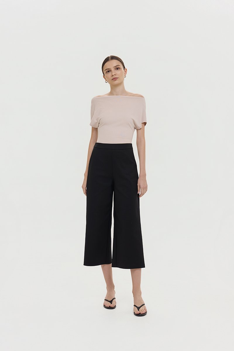 RYLAND HIGHWAIST CROPPED WIDE LEG CULOTTES