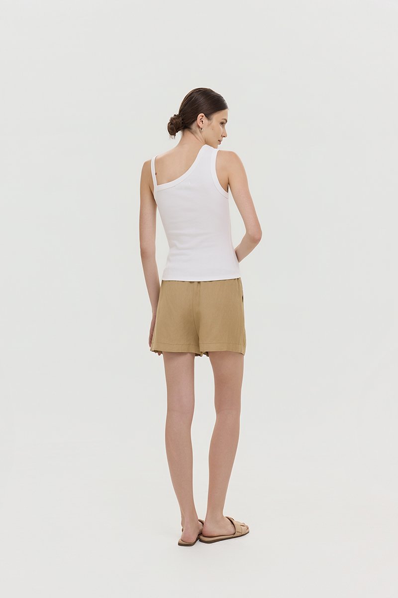 KYLEE TOGA ASYMMETRICAL RIBBED TOP