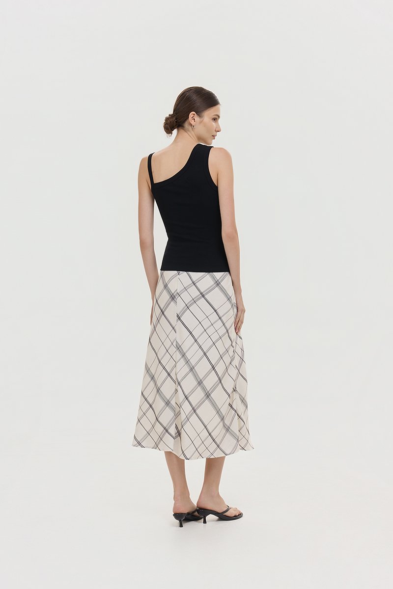 KYLEE TOGA ASYMMETRICAL RIBBED TOP