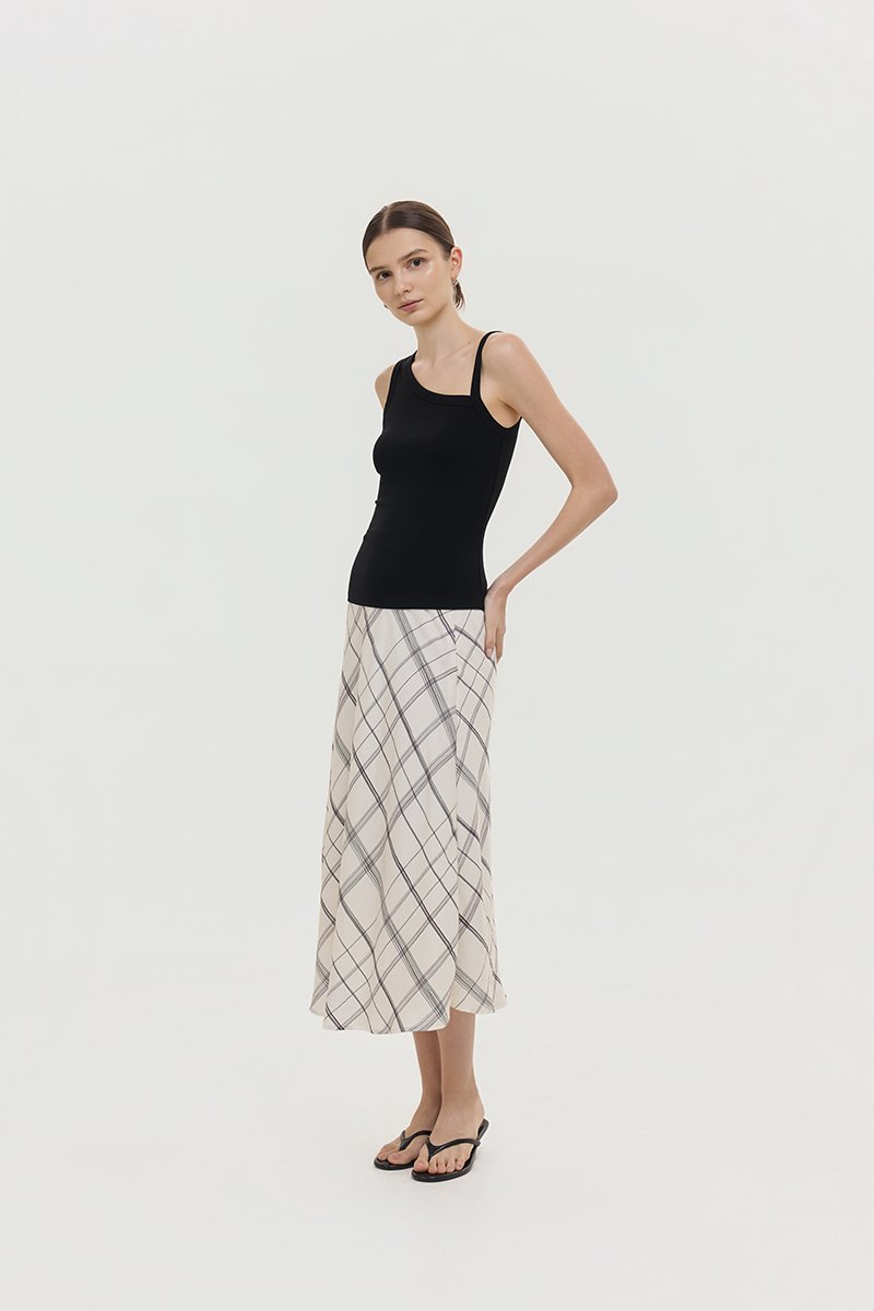 KYLEE TOGA ASYMMETRICAL RIBBED TOP