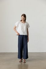 CAMRY CUFFED LINEN DENIM PANTS