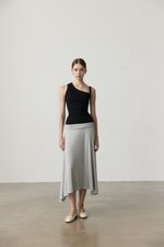 LORAH RUCHE WAIST MIDI SKIRT
