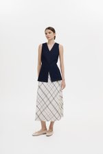 SANDLER DENIM BUTTONDOWN LONG VEST