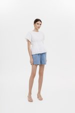 REEVE DENIM ELASTIC WAIST SHORTS