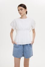 REEVE DENIM ELASTIC WAIST SHORTS