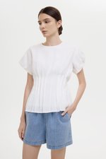 REEVE DENIM ELASTIC WAIST SHORTS