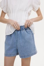 REEVE DENIM ELASTIC WAIST SHORTS