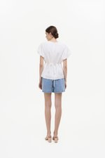 REEVE DENIM ELASTIC WAIST SHORTS