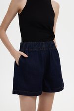 REEVE DENIM ELASTIC WAIST SHORTS