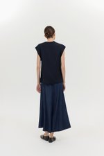 COLBY TIE BELT LONGLINE LINEN TOP