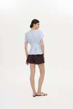 ANIKA PIN TUCK LINEN TOP
