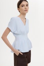 ANIKA PIN TUCK LINEN TOP