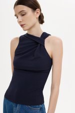 CHRISELLE ASYMMETRIC KNOT TANK