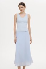 KARA SHEER MIDI SKIRT
