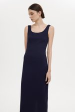 SUZY BODYCON LINEN MIDI DRESS