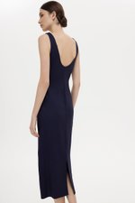 SUZY BODYCON LINEN MIDI DRESS