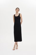 SUZY BODYCON LINEN MIDI DRESS